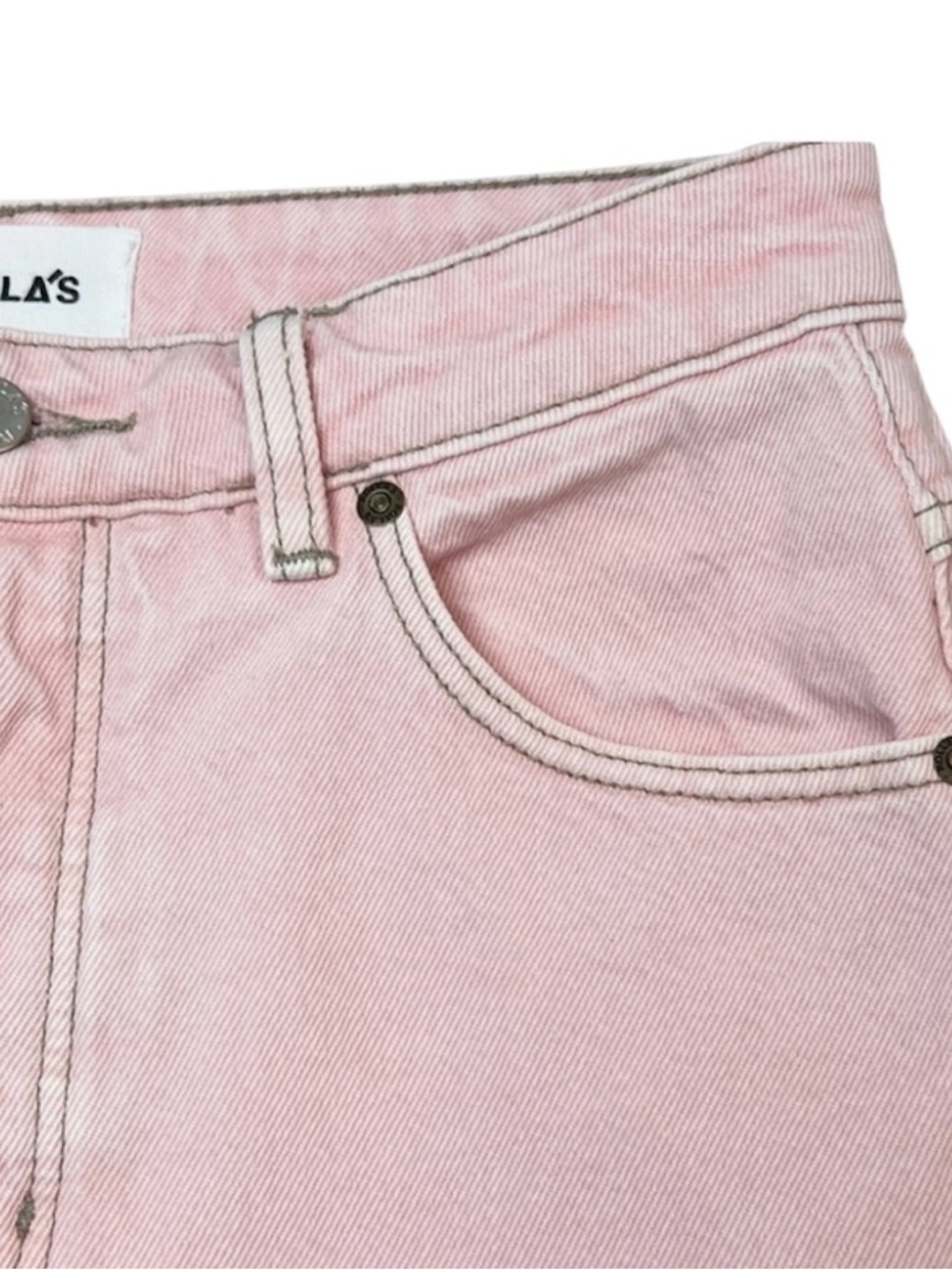 Rolla's Jean Shorts Womens 30 US 10 Pink High Rise Cutoff Denim 80's - Picture 4 of 11